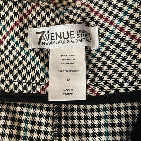 NWT plus size houndstooth pants by 7th Avenue by NY & Co. - Picture 7 of 8